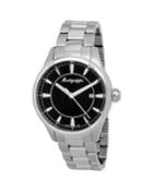 Men's 42mm Fortuna Date Watch W/ Bracelet Strap, Black/silver