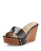 Greenville Studded Patent Wedge