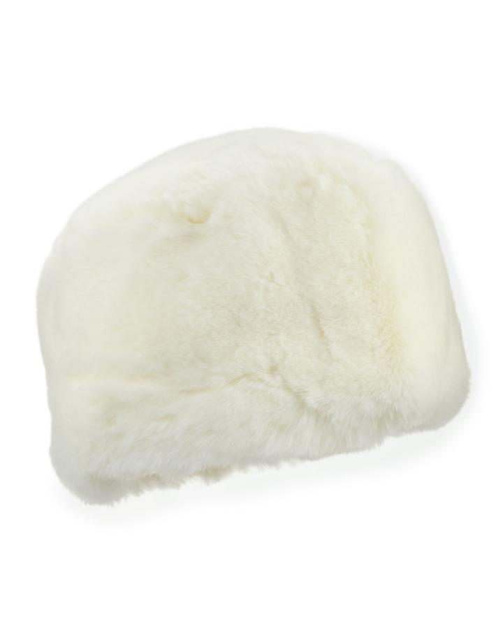 Neiman Marcus Faux-fur Russian Hat, Winter White, Women's, Winter Whi