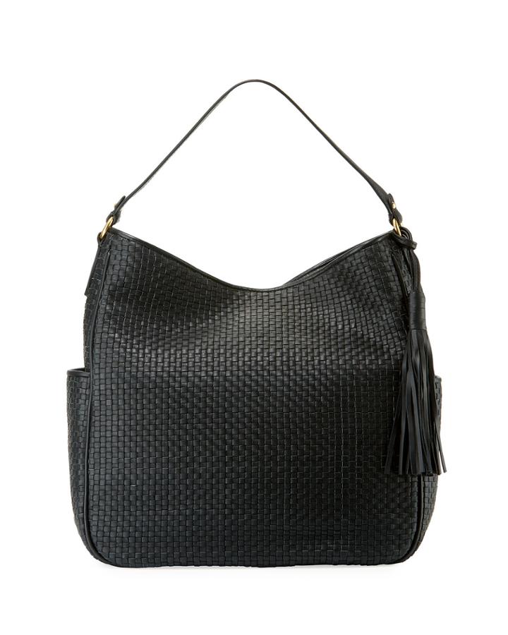 Gabriella Soft Weave Leather Bucket Bag
