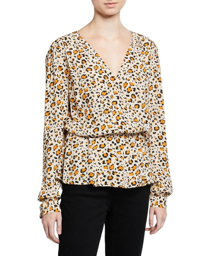 Claremont Wrap-front Peplum Blouse