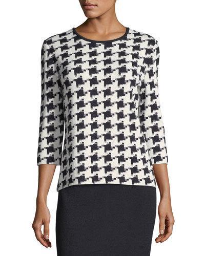 Macro Houndstooth Knit