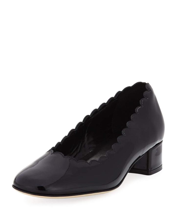 Hali Scallop Patent Pump, Black