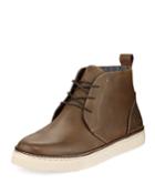 Men's Mel Leather Lace-up High-top Sneakers, Brown