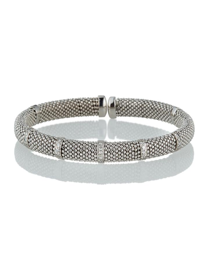 Estate 18k White Gold Diamond Bracelet