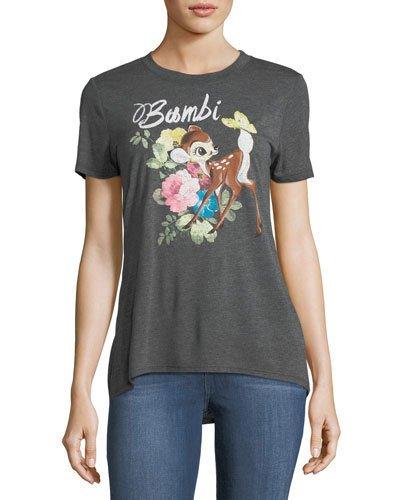 Bambi Short-sleeve Graphic Tee, Gray