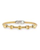 Orange Citrine Five-station Bangle Bracelet