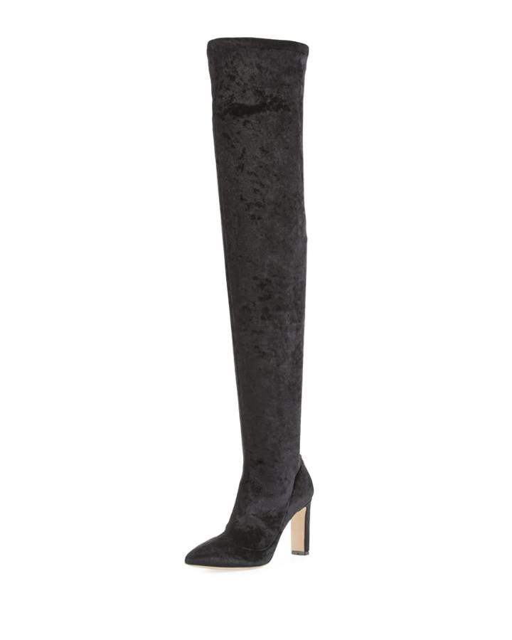 Lorraine Stretch-velvet Over-the-knee Boot