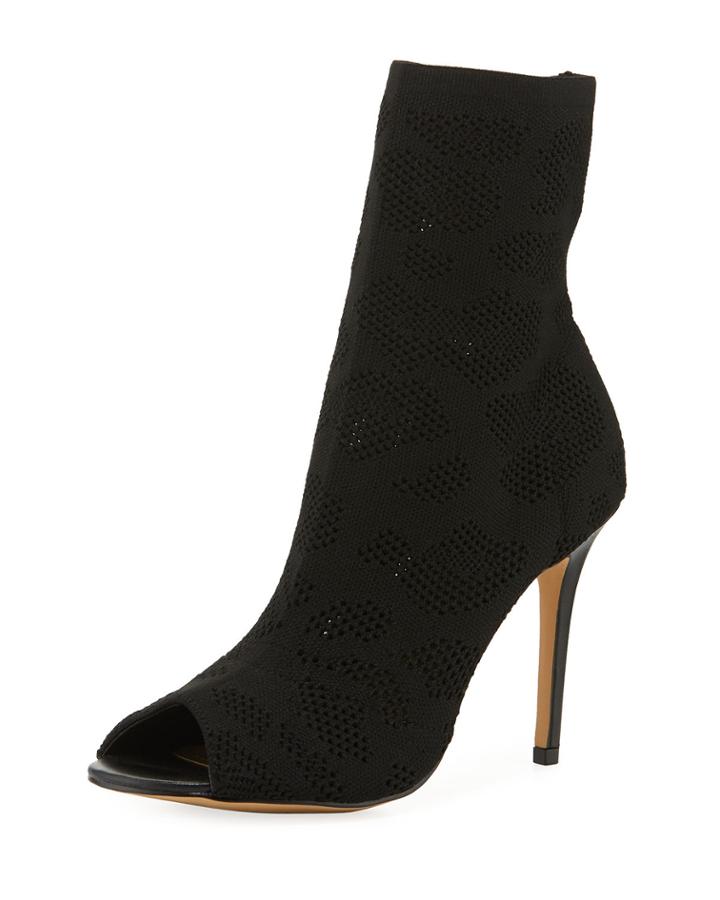 Ranger Stretch-knit Peep-toe Bootie