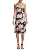 Chayene Floral-print Sleeveless Wrap Dress
