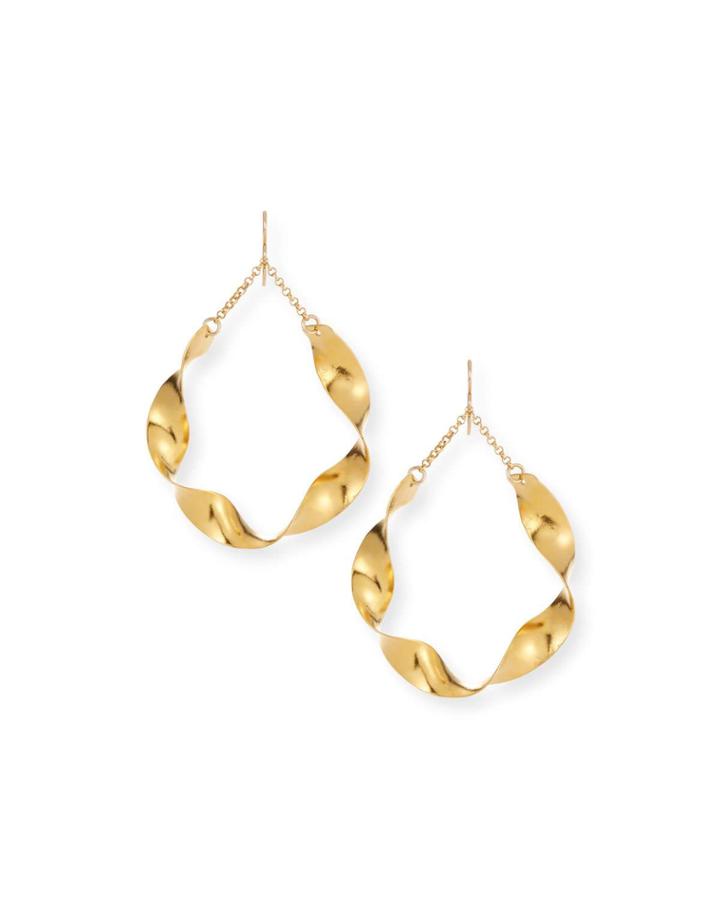 Twisted Wave Hoop Earrings
