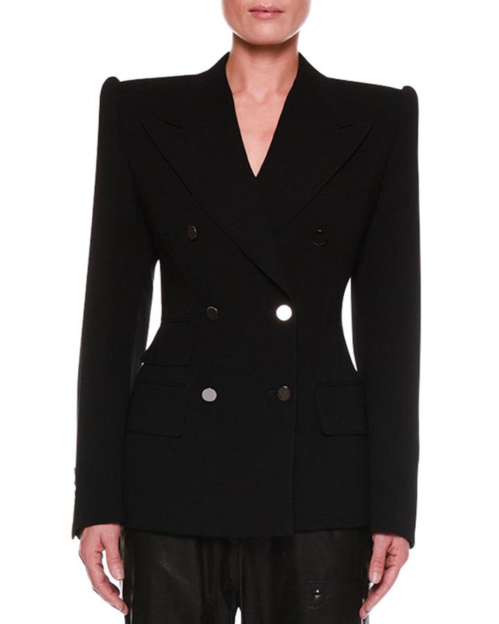 Double-breasted Notch-lapel Tailored Jacket