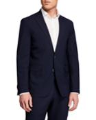Men's Small-check Wool Suit Separate Jacket