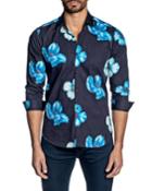 Men's Semi-fit Long-sleeve Floral