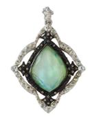Kite Cross Large Multi-stone Enhancer Pendant