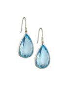 Rock Candy Medium Pear Drop Earrings In Blue Topaz