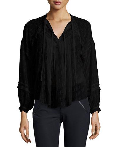 Lace-trim Fil Coupe Top