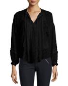Lace-trim Fil Coupe Top