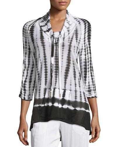 Emery Cowl-neck Mesh Jacket,