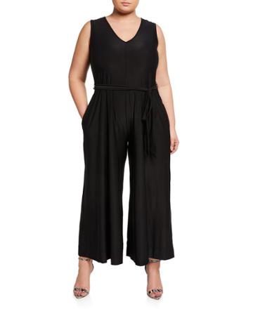 Plus Size Abi Wide-leg Belted Jumpsuit