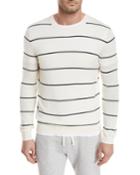 Textured Stripe Crewneck