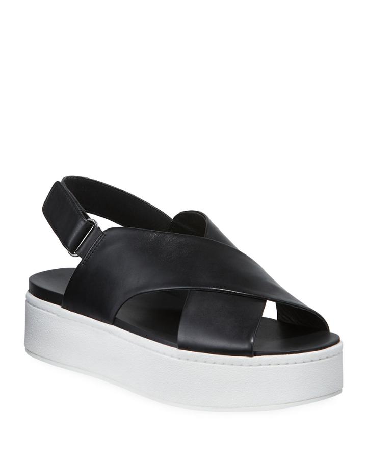 Weslan Crisscross Leather Platform