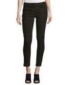 Five-pocket Skinny-leg Leather Jeans,