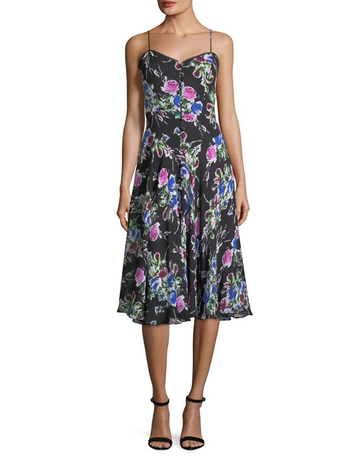 Emily Rose-print Georgette Dress