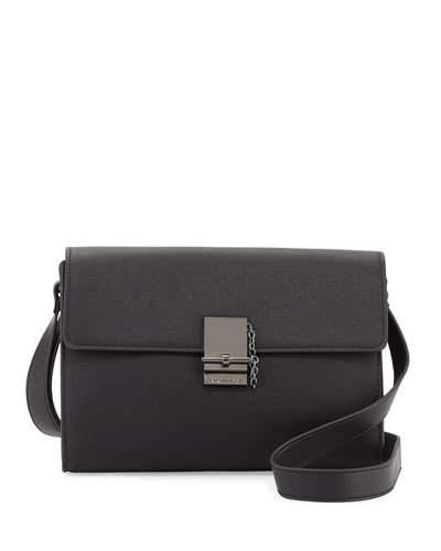 Glory Faux-leather Crossbody Bag, Black