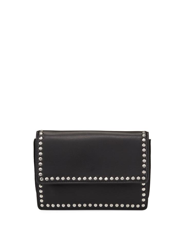 Studded Faux-leather Crossbody Bag