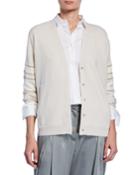 Cashmere Snap-button Embellished Cardigan