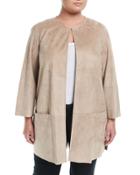 Tierney Lamb Suede Topper Jacket,