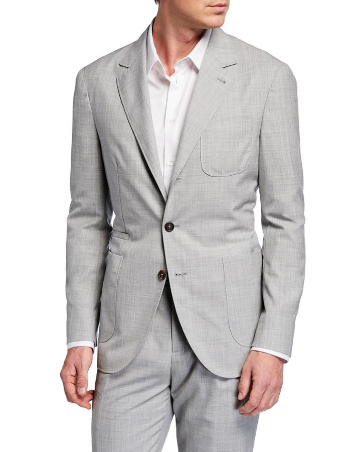 Men's Leisure-fit Two-piece Wool