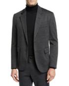 Men's Heathered Jersey Two-button Jacket