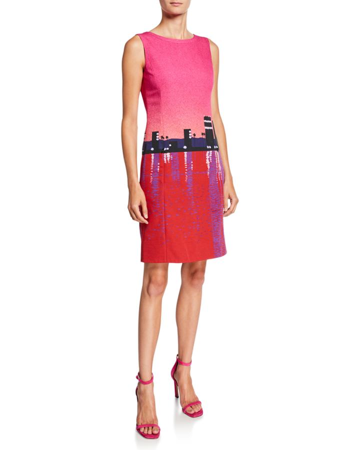 Sunset-print Sleeveless