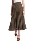 Printed Long Pleated