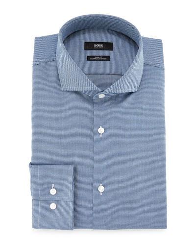 Jason Slim-fit Textured Pindot Dress