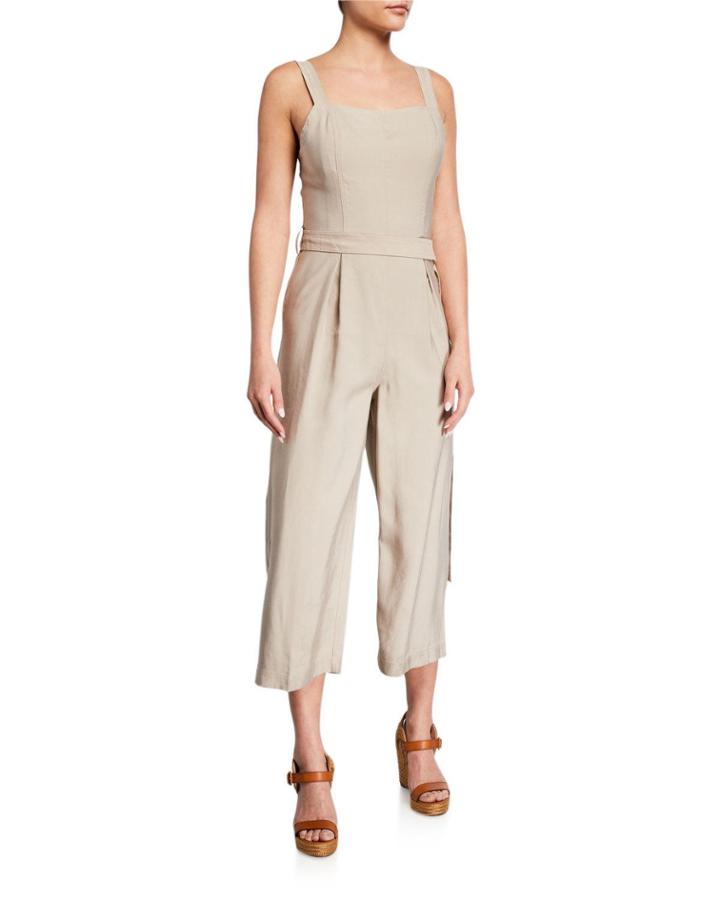 Belted Cropped Jumpsuit