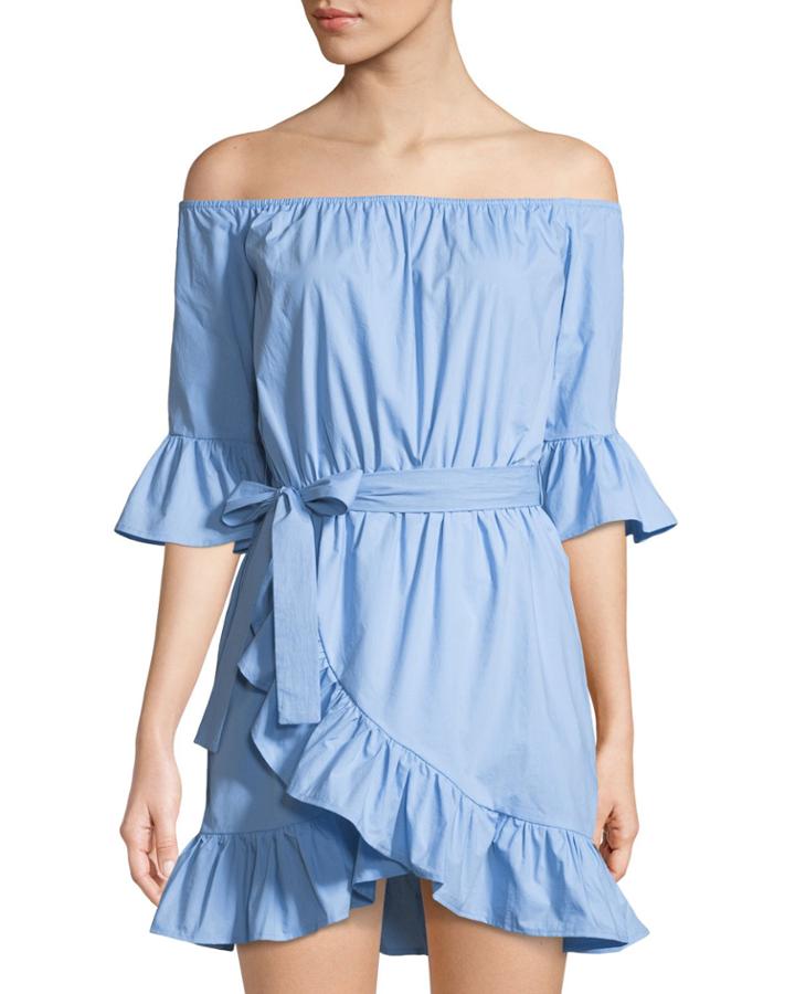 Cora Off-the-shoulder Wrap-dress