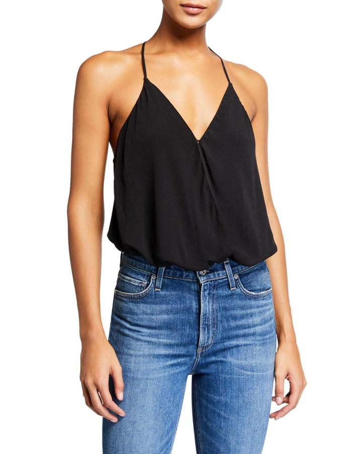 Amber Draped V-neck Bodysuit