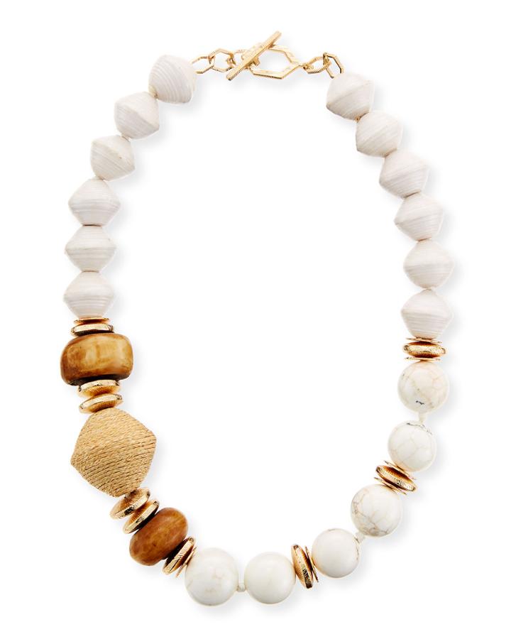 Bone & Raffia Beaded