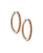 Roberto Coin 18k Orange Sapphire Hoop Earrings, Women's