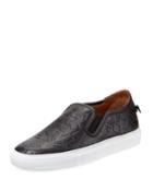 Star Leather Low-top Skate Sneakers, Black