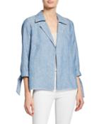 Grant Open-front Chambray Jacket