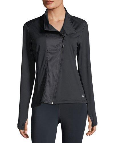 Glisten Asymmetric Zip-front Jacket