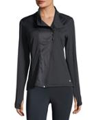 Glisten Asymmetric Zip-front Jacket