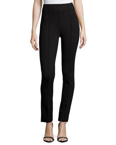 Cigarette Ponte Pants, Black