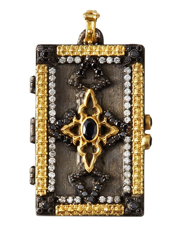 Old World Enhancer With White And Black Diamonds