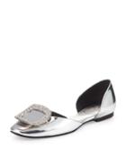 Chips Metallic Ballet Flats,