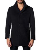 Men's Wool Button-front Coat